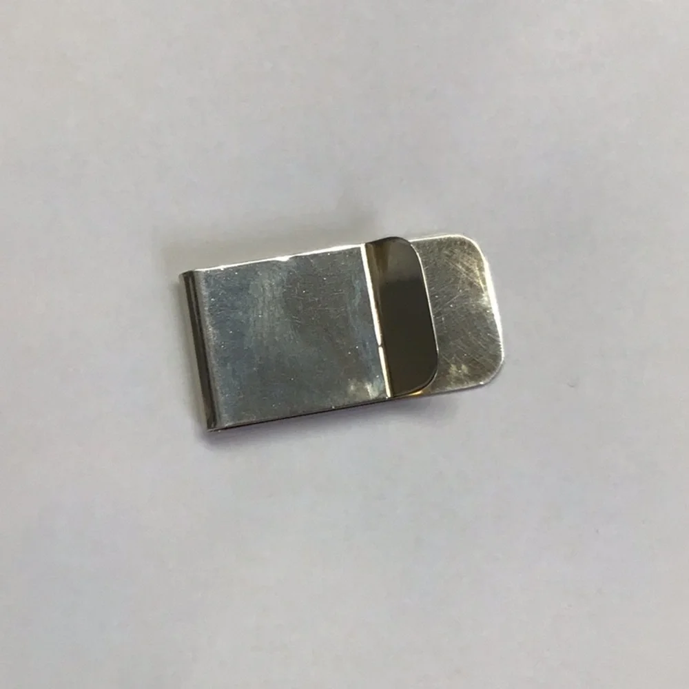 USA Money Clip Flag Silver Tone